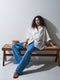 【 予約:2月上旬 】LASER CUT WIDE DENIM /Y261-31001